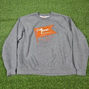 Vintage Texas Longhorns Sweatshirt Mens XL Gray MV Pro Weave Football Pullover